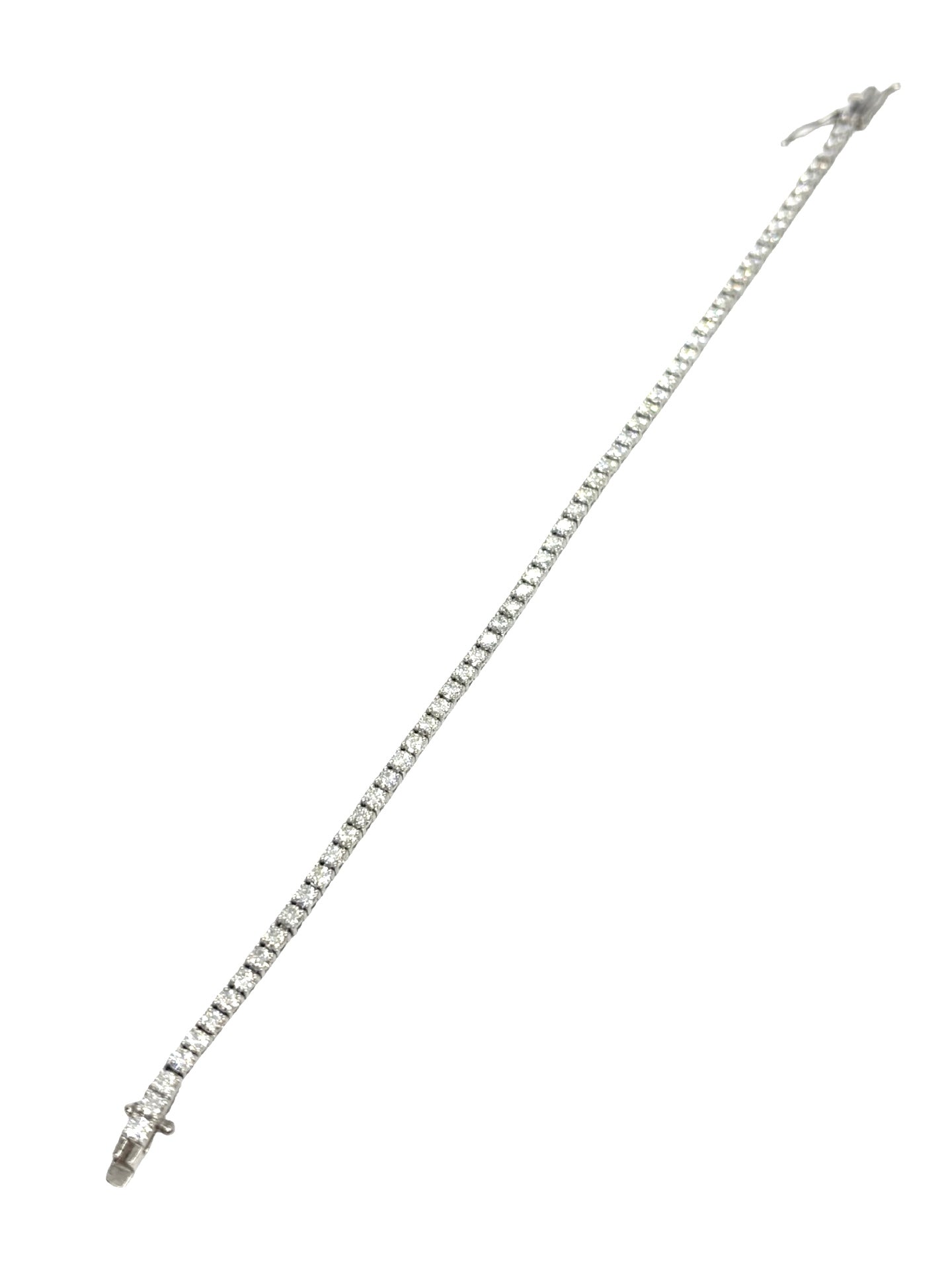 Bracelet rivière or blanc 18K et diamants 4,30 ct