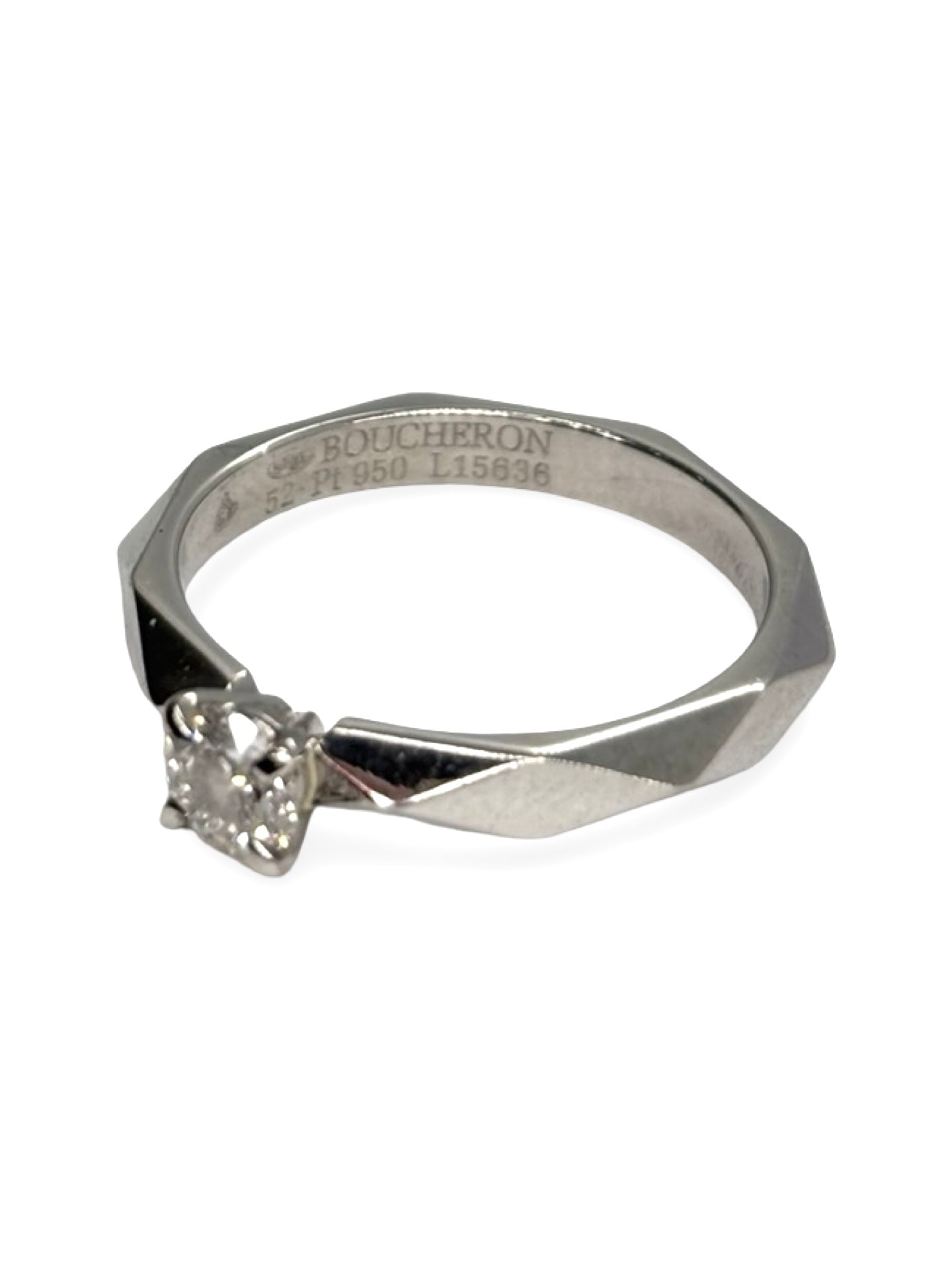 Solitaire Boucheron platine 950 et diamant 0,30 ct