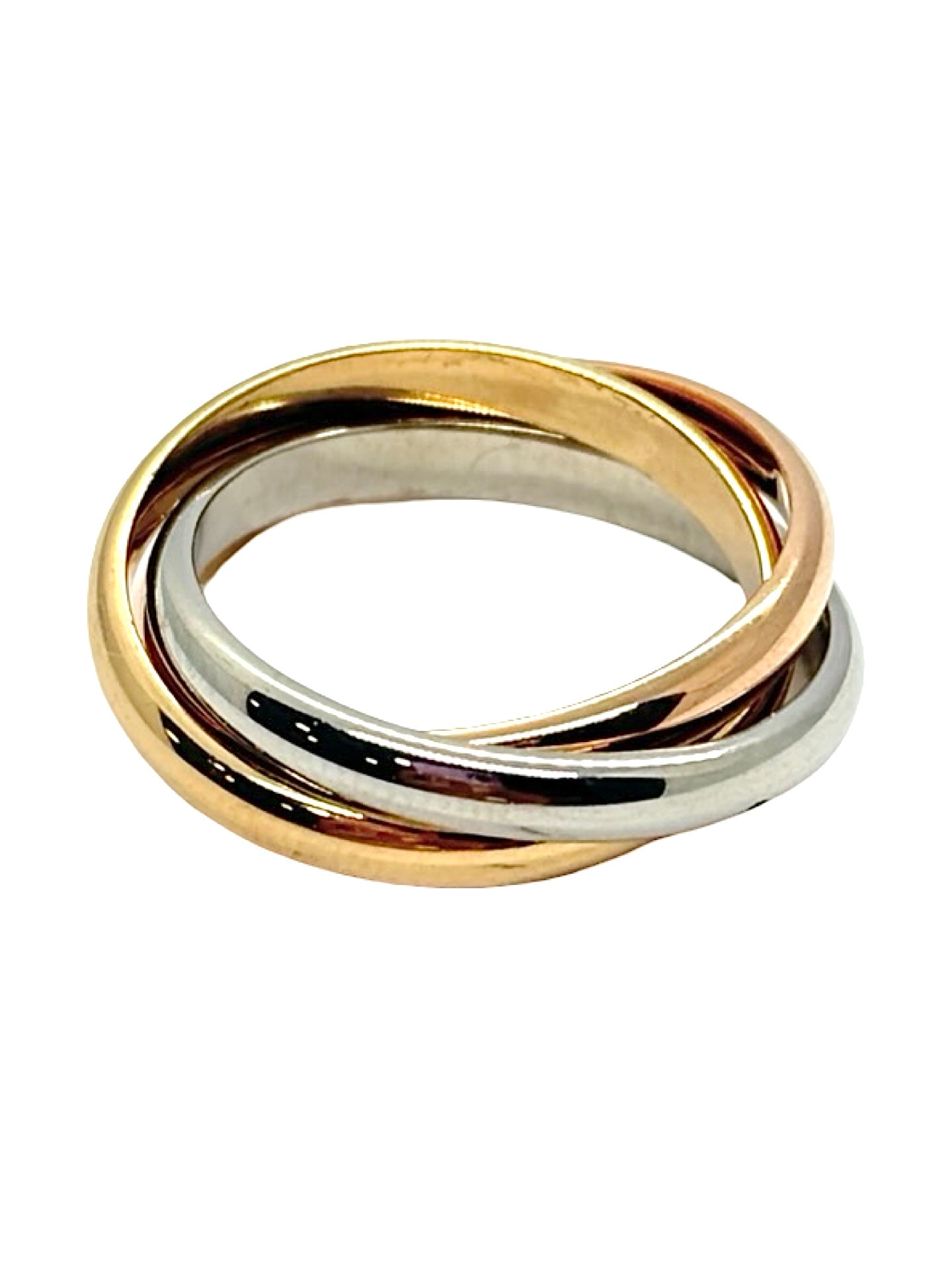 Bague 3 ors 18K élégante et raffinée, composée d’un harmonieux mélange d’or jaune, d’or blanc et d’or rose 18 carats. Cette bague tricolore en or 18K séduit par son design intemporel et sa finition délicate. Bijou précieux et féminin, cette bague en trois ors 18K s’accorde facilement avec tous les styles et peut être portée au quotidien ou lors d’occasions spéciales. Une création joaillière raffinée, idéale pour sublimer la main avec élégance.