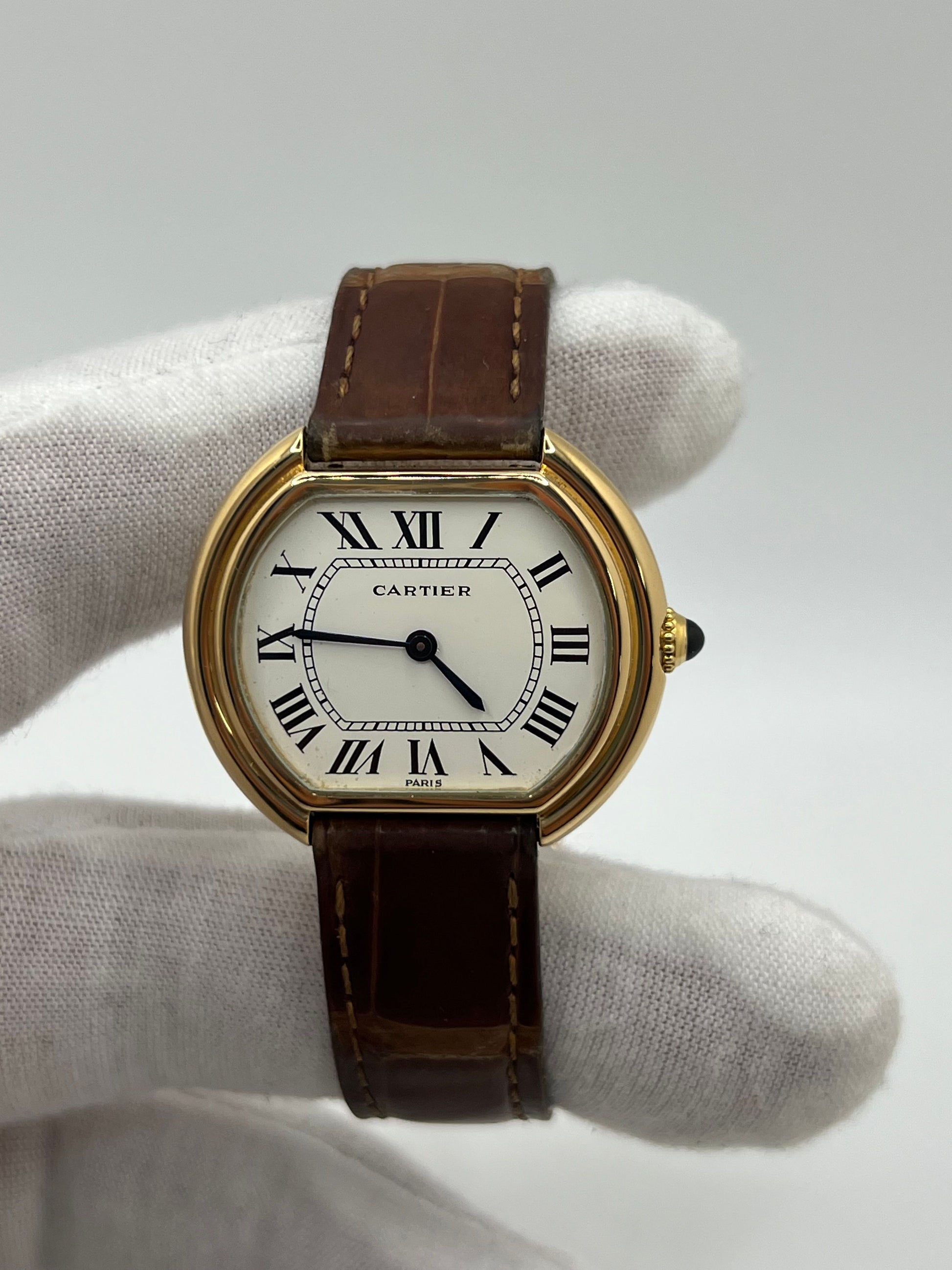 Découvrez la Cartier Ellipse Grand Modèle, une montre de luxe au design raffiné et aux dimensions généreuses. Ce modèle elliptique grand format incarne l’élégance et le savoir-faire de la maison Cartier. Idéal pour ceux qui recherchent une montre de caractère en version large.