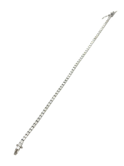 Bracelet rivière or blanc 18K et diamants 4,30 ct