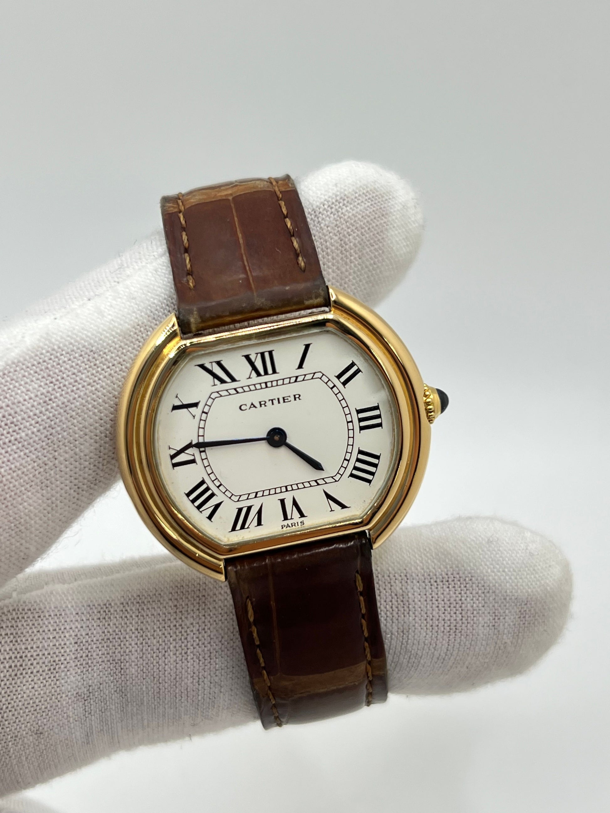 Découvrez la Cartier Ellipse Grand Modèle, une montre de luxe au design raffiné et aux dimensions généreuses. Ce modèle elliptique grand format incarne l’élégance et le savoir-faire de la maison Cartier. Idéal pour ceux qui recherchent une montre de caractère en version large.