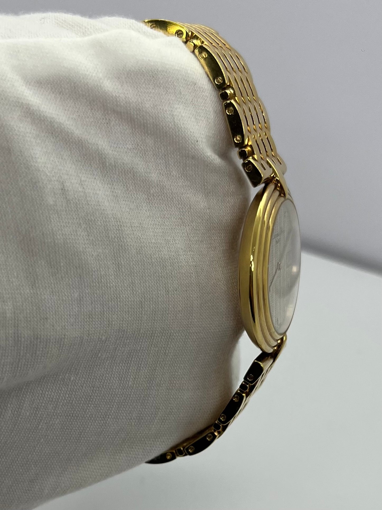 Montre Christian Dior Bagheera pour femme, élégamment plaquée or, alliant raffinement et design emblématique. Ce modèle vintage incarne le savoir-faire horloger de la maison Dior, avec son boîtier doré et son style intemporel. Une pièce rare et sophistiquée, parfaite pour sublimer toutes vos tenues.