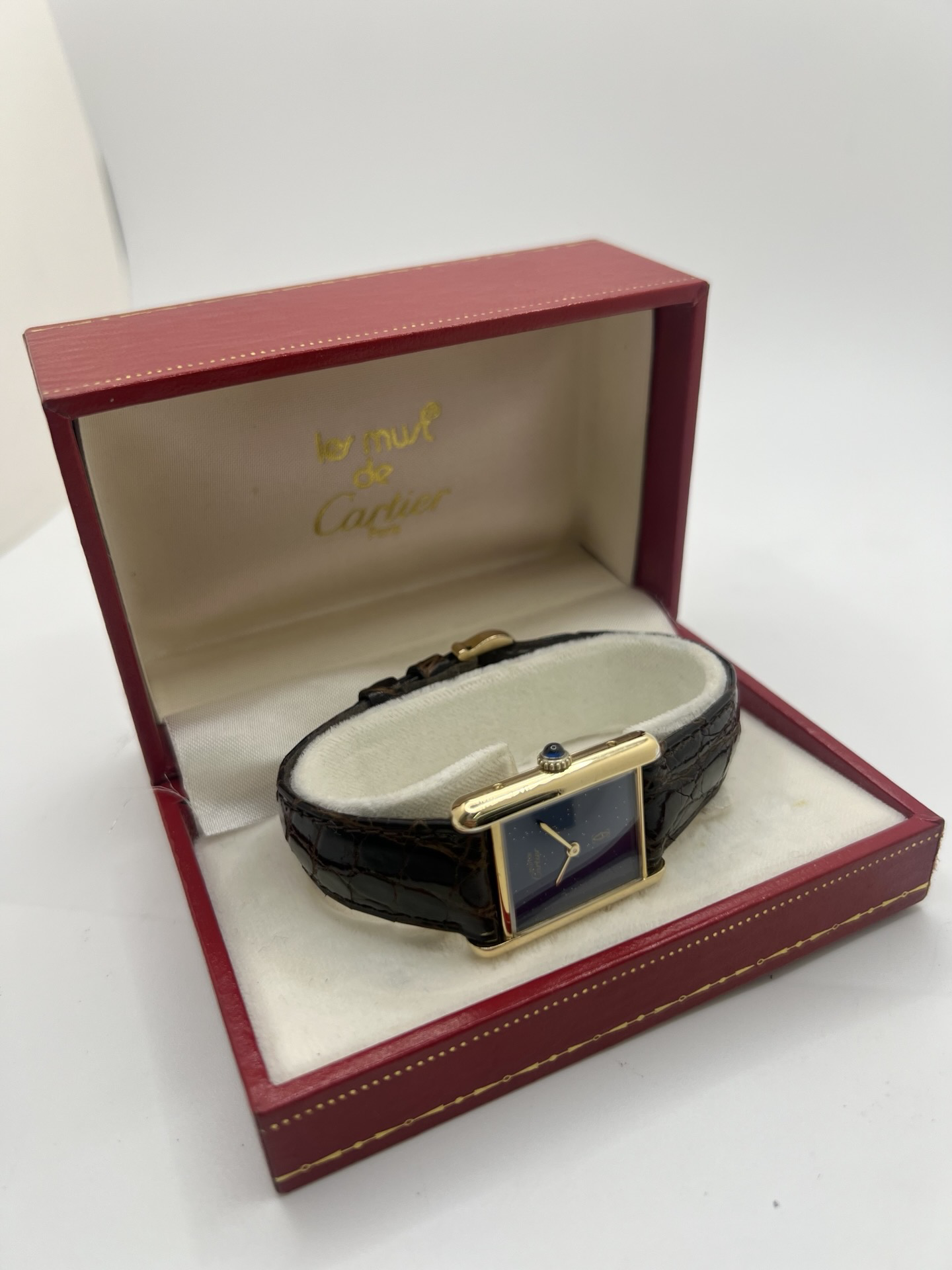 Cartier Tank Must Vermeil Cadran Bleu Grand Modèle