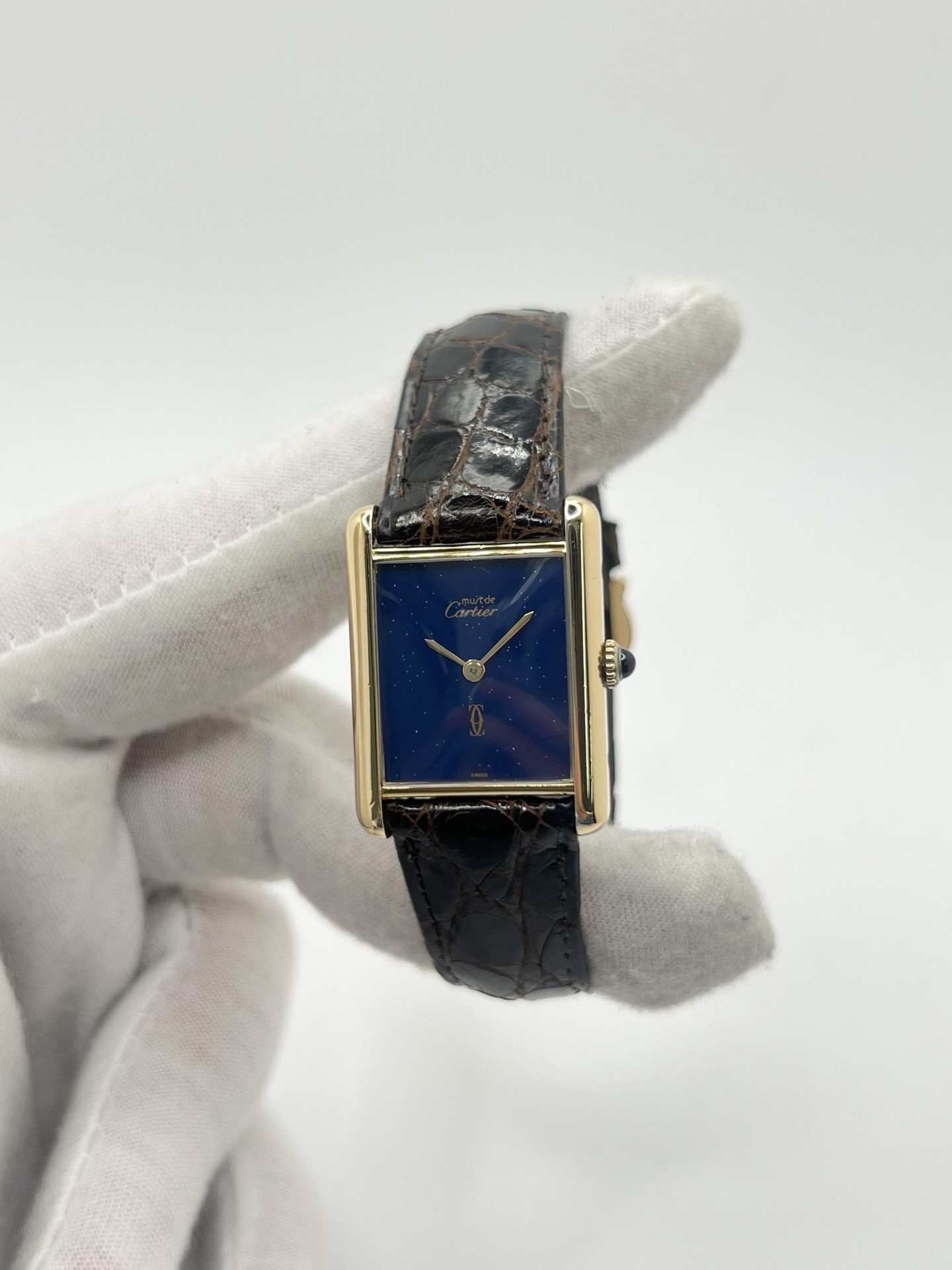 Cartier Tank Must Vermeil Cadran Bleu Grand Modèle