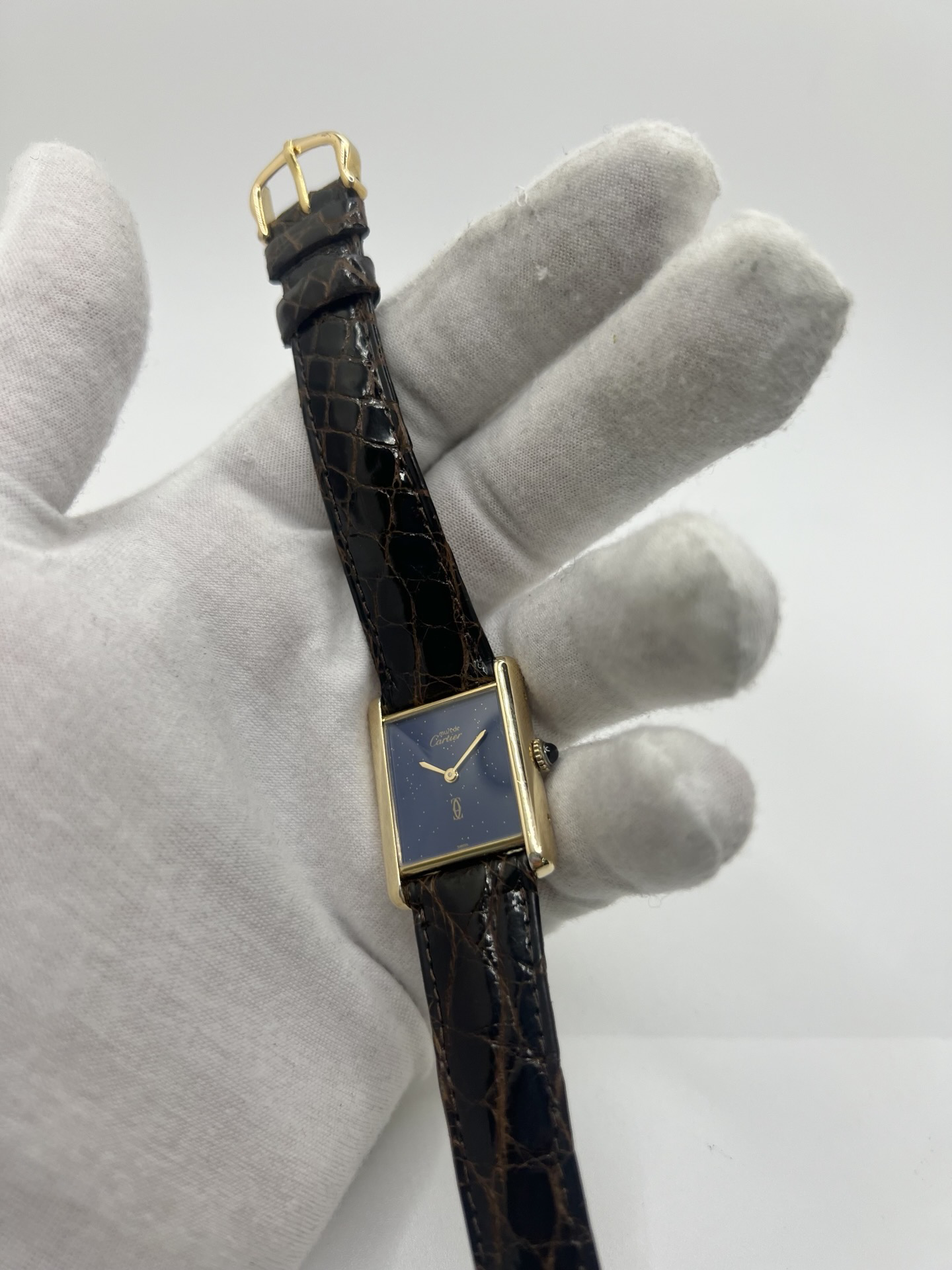 Cartier Tank Must Vermeil Cadran Bleu Grand Modèle