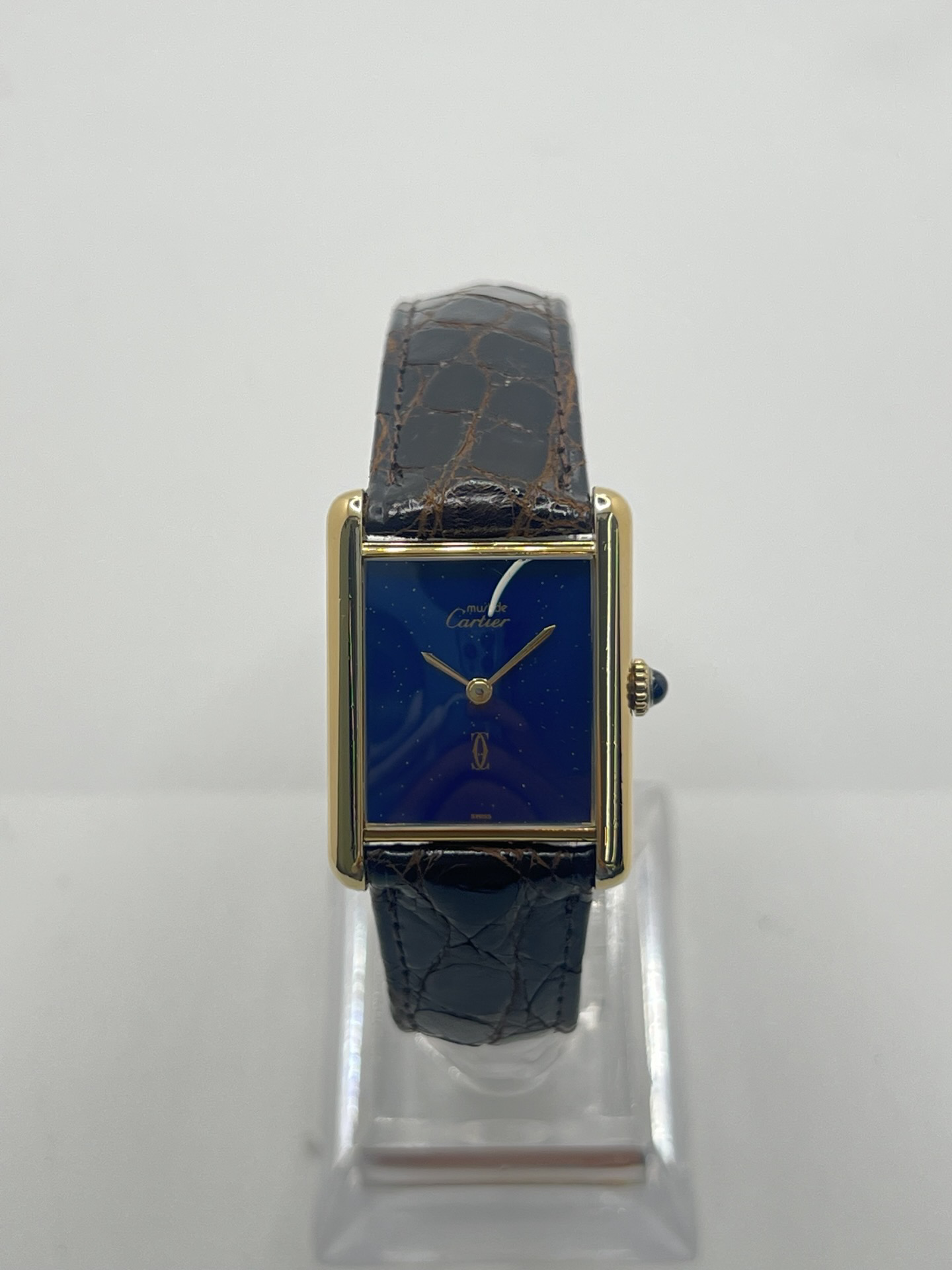 Cartier Tank Must Vermeil Cadran Bleu Grand Modèle
