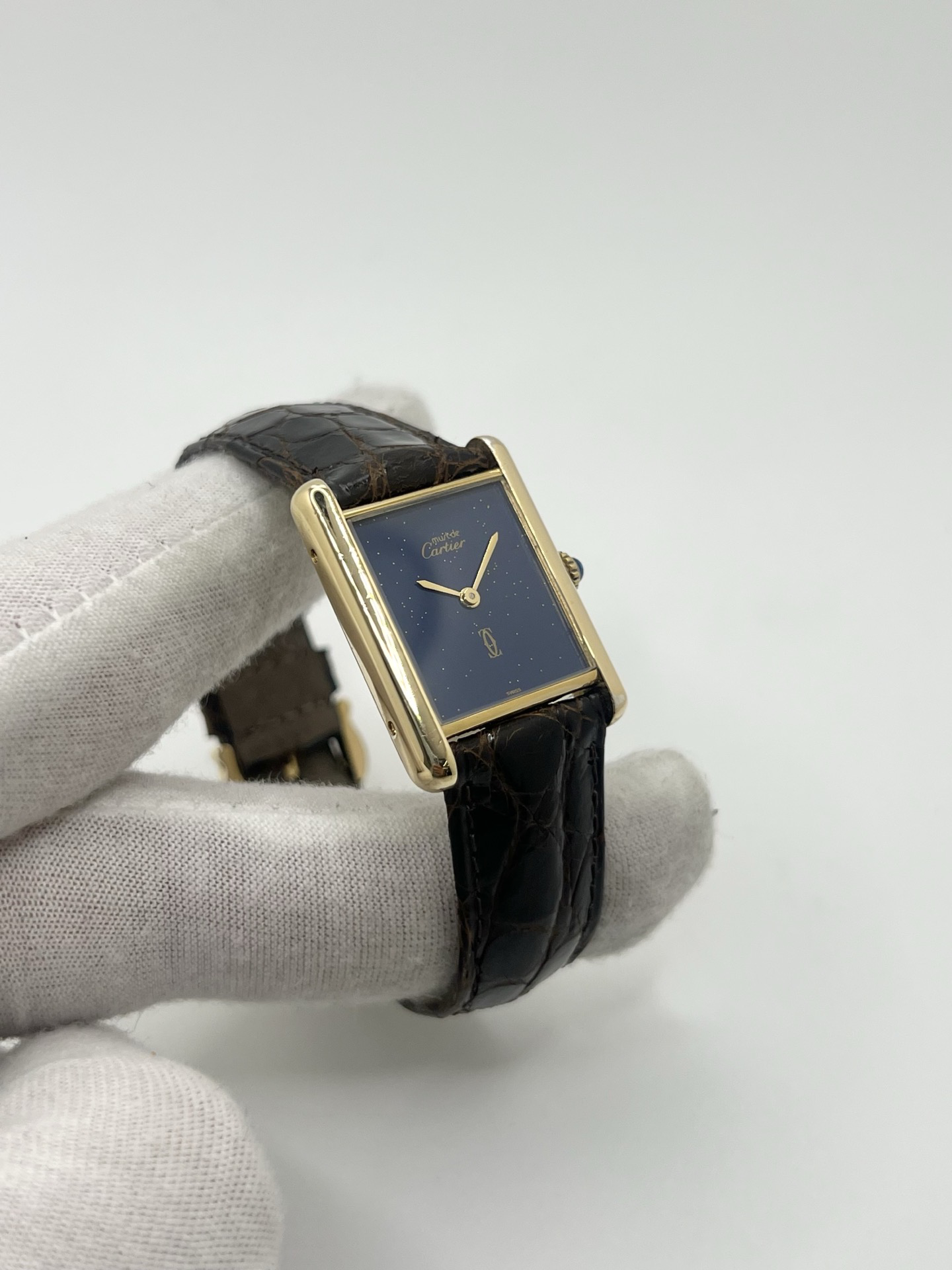 Cartier Tank Must Vermeil Cadran Bleu Grand Modèle