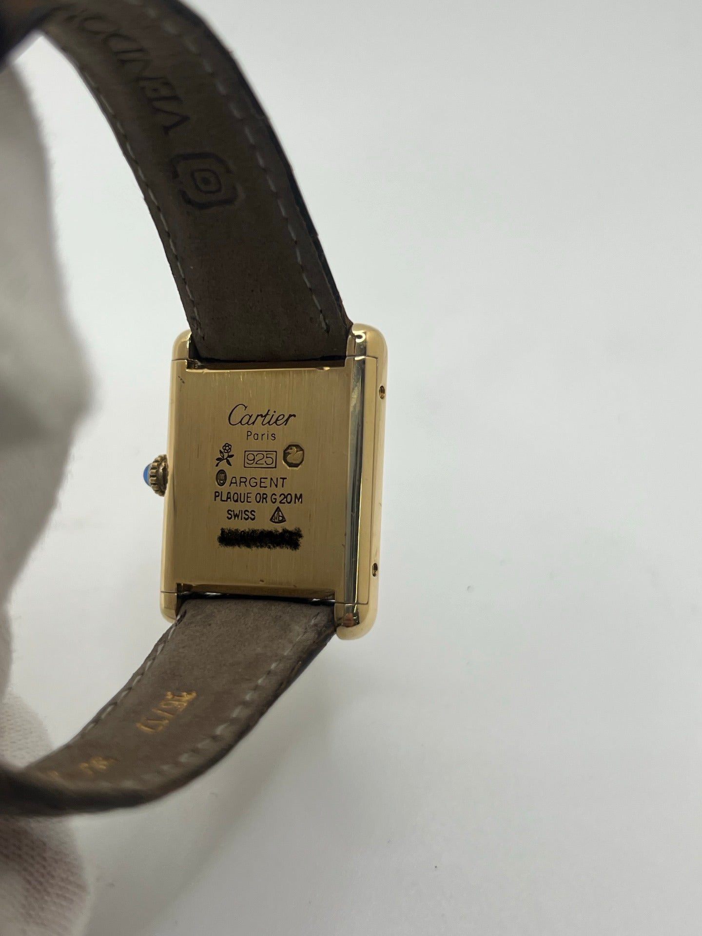 Cartier Tank Must Vermeil Cadran Bleu Grand Modèle